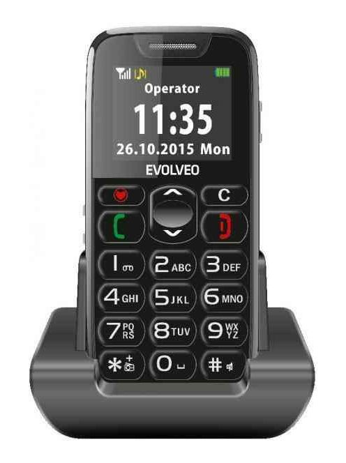Evolveo EASYPHONE EP500 nagy nyomógombos fekete telefon