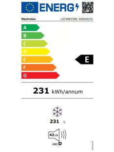   Electrolux LUC4NE23XL "E",231L, NoFrost,inox Fagyasztószekrény