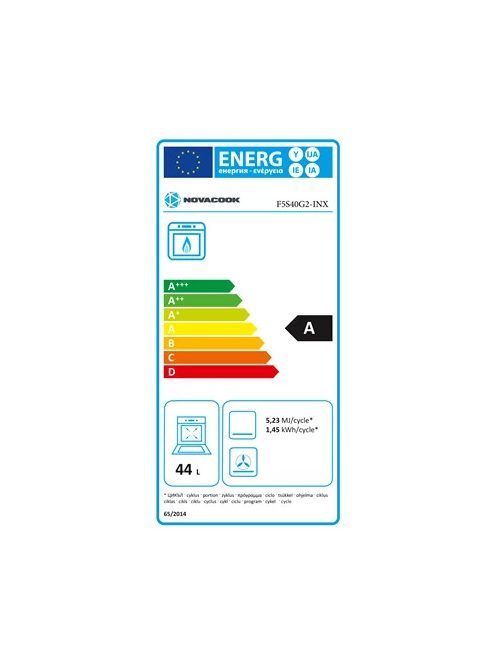 Novacook F5S40G2INX inox gázgrill piezó 50cm gáztűzhely