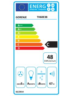 Gorenje TH60E3B teleszkópos páraelszívó fekete 60cm