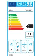 SLX SHA60S 60cm ezüst páraelszívó