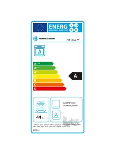 Novacook F5S40G2-W fehér LPG  PB palackos Gáztűzhely