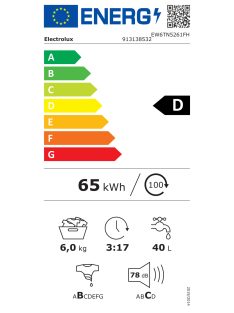   Electrolux EW6TN5261FH "D" 6kg 1200' felültöltős mosógép