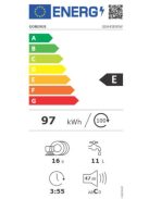 Gorenje GS643E90W "E" fehér 3 tálcás 16 terítékes mosogatógép