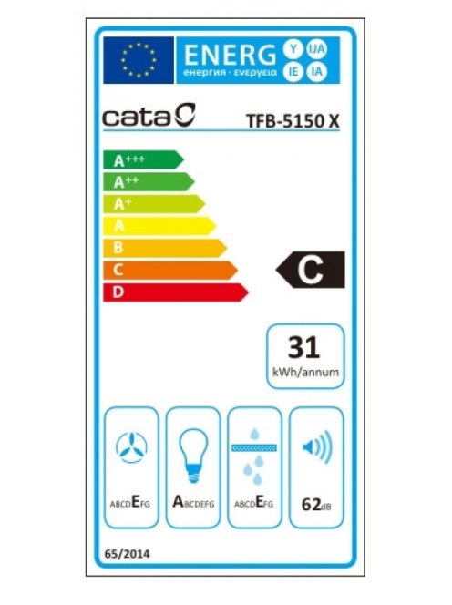 Cata TFB5150X inox ledes 50cm teleszkópos páraelszívó