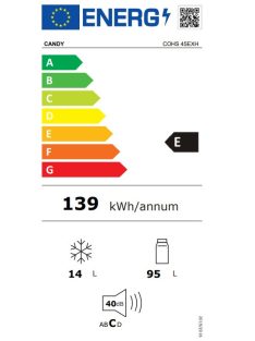   Candy COHS45EXH 95/13L "E" inox Egyajtós hűtőszekrény fagyasztóval