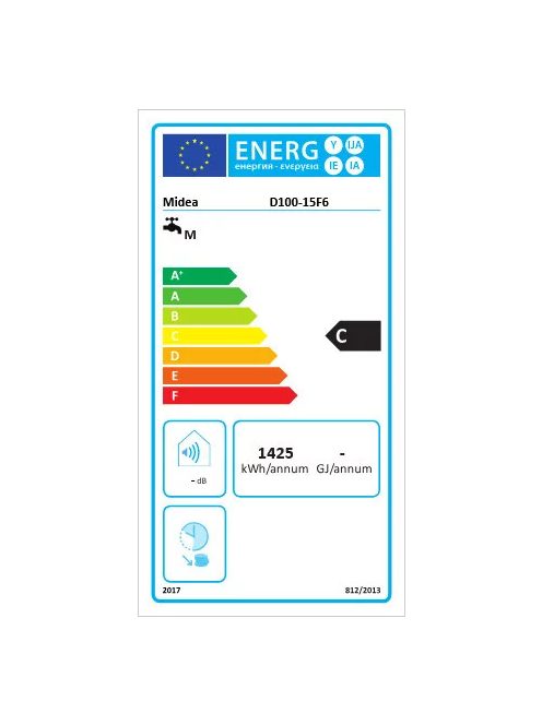 Midea D100-15FG 1500W 100L Vízmelegítő