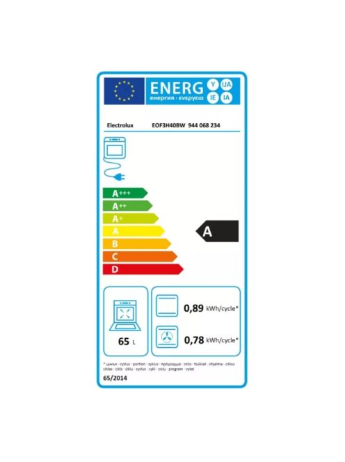 Electrolux EOF3H40BW Beépíthető sütő AquaClean