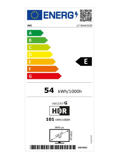 JVC 50' LT50VA3335 UHD Android smart LED tv