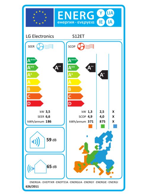 LG Silence2 S12ET 3,5KW inverteles klímaberendezés