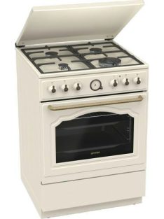   Gorenje GKS6C71CLI 60cm bézs légkeveréses kombinált tűzhely,fém tető