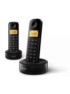   Philips D1602B/53 fekete 300mAh 2db kézibeszélő DECT telefon