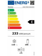 Electrolux KNB175EWR"E"195/110 L Alulfagyasztós kombinált hűtő