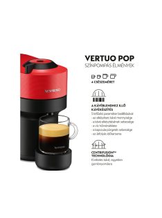   Nespresso Krups XN920510 Vertuo Pop piros Kapszulás kávéfőző