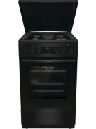 Gorenje MEKS5141BM 50cm,fekete,1db sütősín,fém tető,légkeverés,kombinált tűzhely
