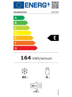   Hausmeister HM4185E "E" 85L fehér 3fiókos fagyasztószekrény