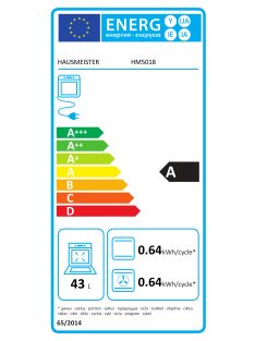   Hausmeister HM5018 "A" 50cm fehér légkeveréses  kombinált tűzhely