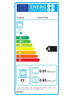 Gorenje BOS6737SYB Beépíthető sütő fekete