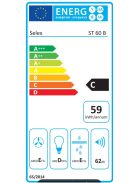 SLX ST60B 60cm, fekete teleszkópos páraelszívó