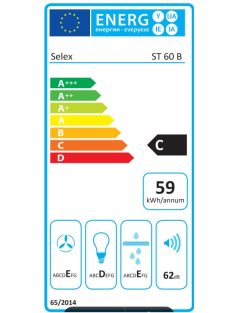 SLX ST60B 60cm, fekete teleszkópos páraelszívó