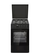 Hausmeister HM5015 50cm matt fekete kombinált tűzhely