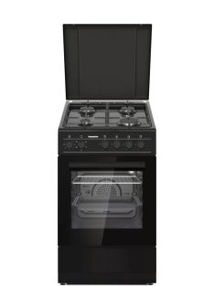 Hausmeister HM5015 50cm matt fekete kombinált tűzhely