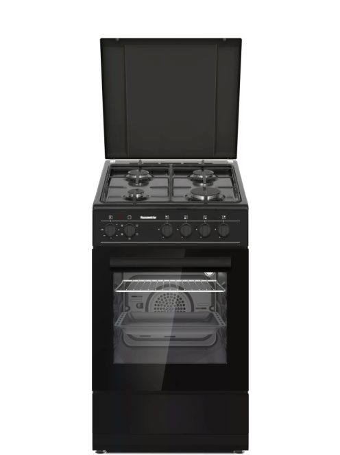 Hausmeister HM5015 50cm matt fekete kombinált tűzhely