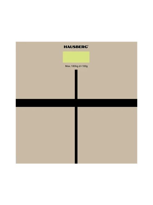 Hausberg HB6003AB Üveg ,bézs  fürdőszobai mérleg