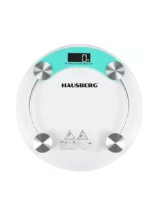 Hausberg HB6000BL üveg,kék fürdőszobai mérleg