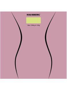 Hausberg HB6003RZ Üveg,rózsaszín fürdőszobai mérleg