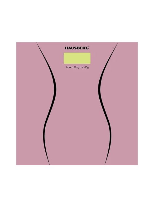 Hausberg HB6003RZ Üveg,rózsaszín fürdőszobai mérleg