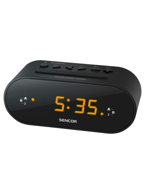 Sencor SRC1100B rádiós fekete ébresztőóra