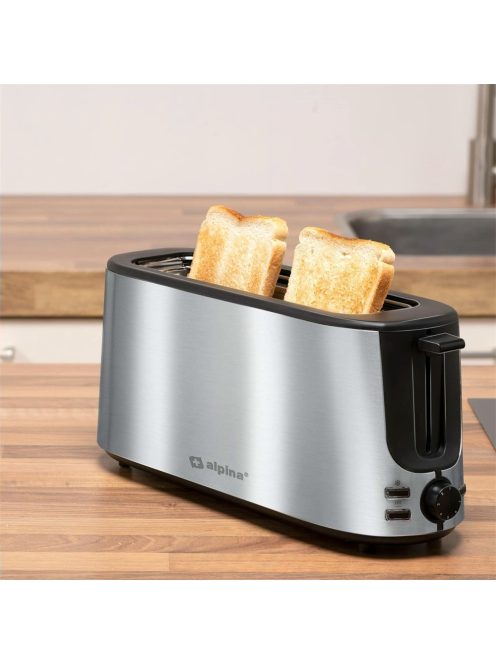 Alpina 47351 4 szeletes inox Kenyérpirító