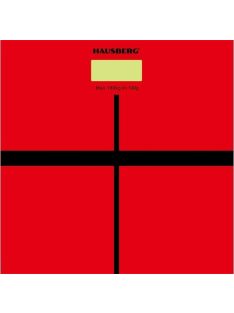 Hausberg HB6003RS üveg fürdőszobai piros mérleg