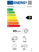LG DF243FWS "D" 14 terítékes 60cm gőzös 3 tálcás mosogatógép fehér