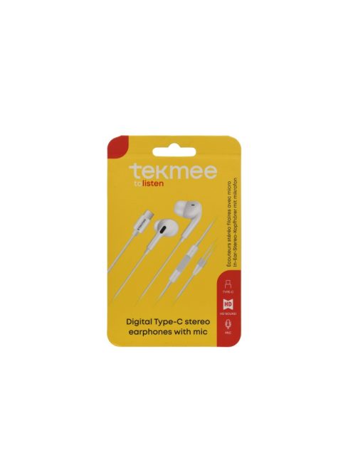 Tekmee Sztereo Fülhallgató mikrofonnal USB-C