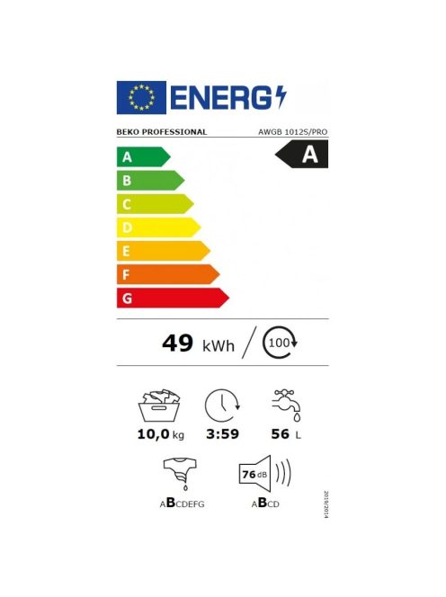 Beko AWGB1012S/PRO "A"10kg,1200ford Félipari Elöltöltős mosógép
