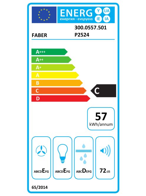 Faber TR 741 Base X A50 50cm,inox hátsó kivezetésű páraelszívó